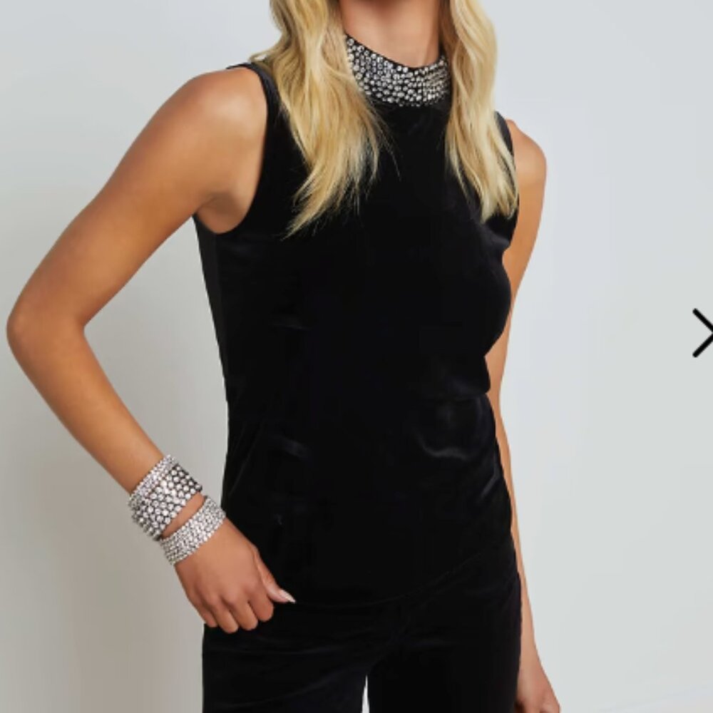 Madelyn Embellished Velvet Top
